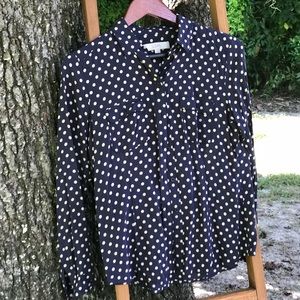 LOFT button down blouse size Small